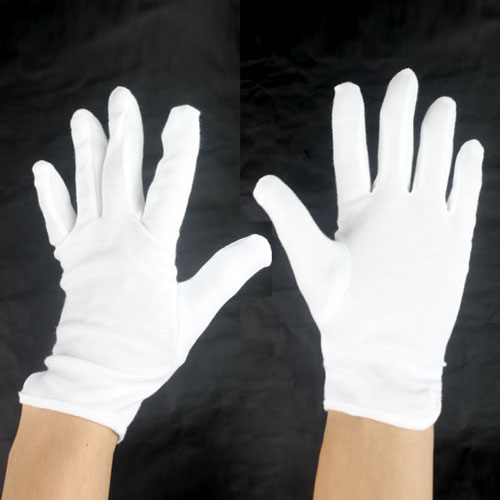 White Cotton Photograph Handling Gloves Size S//M