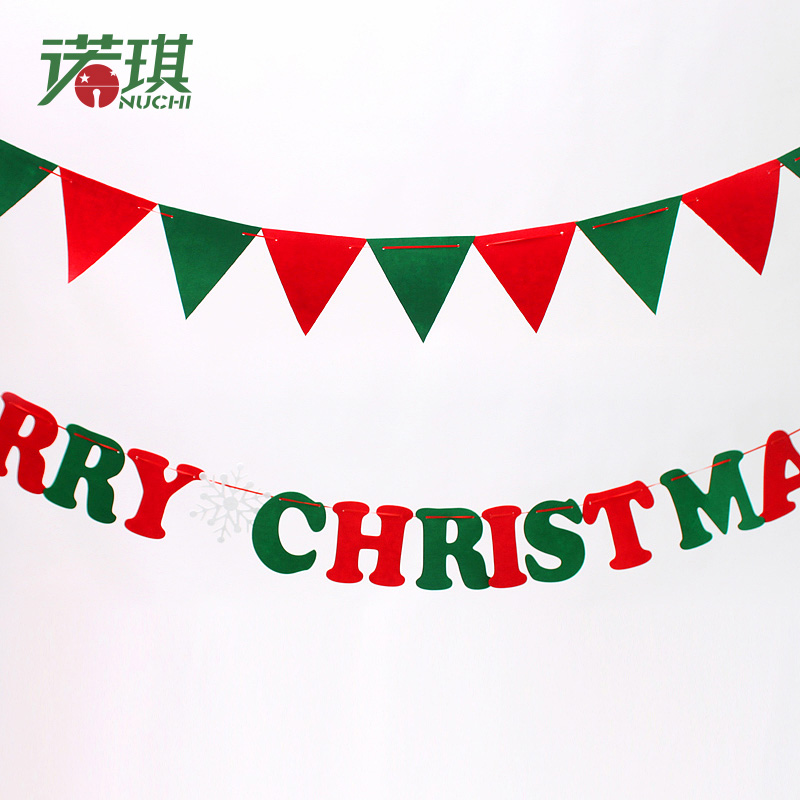 Buy Nuoqi Christmas Letter Pennant Flag Banner Banners Felt Cloth