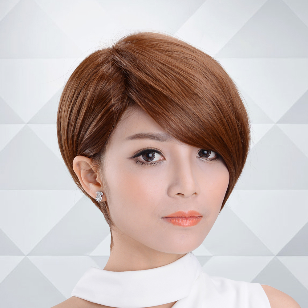 Buy Pour One Color With Short Hair Real Hair Wig Sassoon Bobo Head