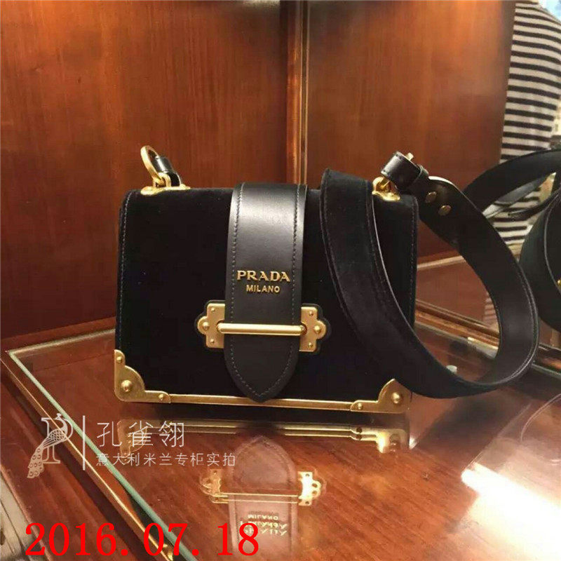 prada black velvet bag