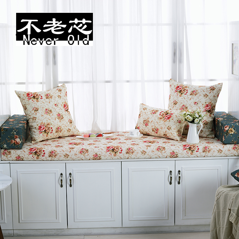 Buy Solid Wood Custom High Density Foam Bay Window Sill Cushion