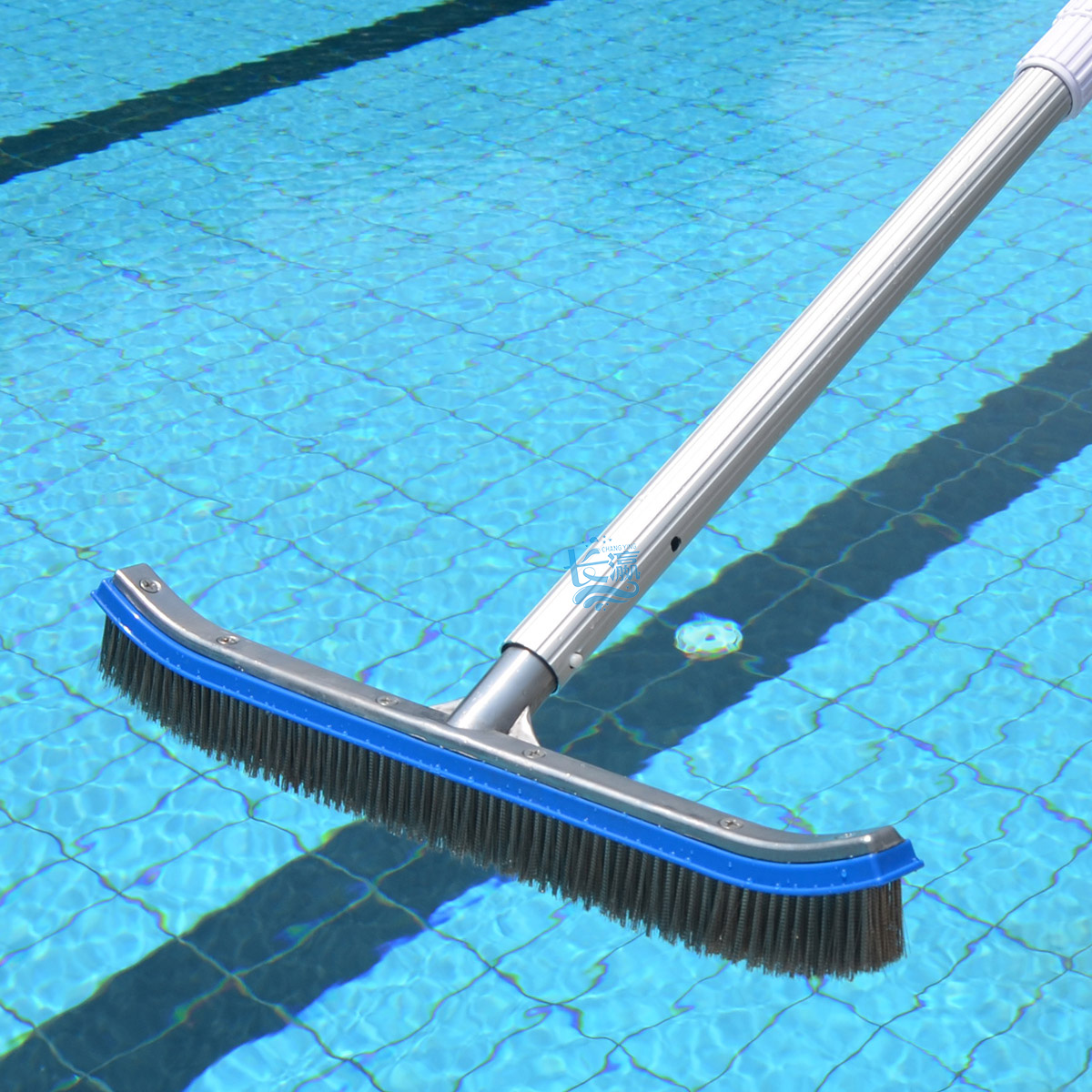 Stainless Steel Wire Brush To The Pool 18 Inch Aluminum Stainless Steel Wire Brush To The Pool 18 Inch Aluminum Adhesive Bottom Wall Cleaning Moss Pond Tools