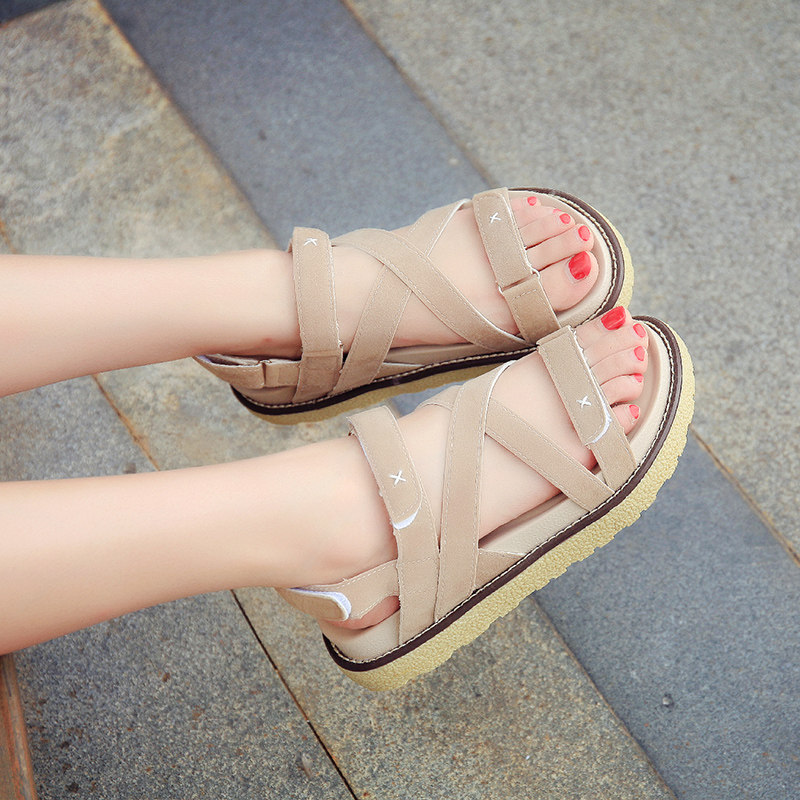 flat sandals with velcro straps