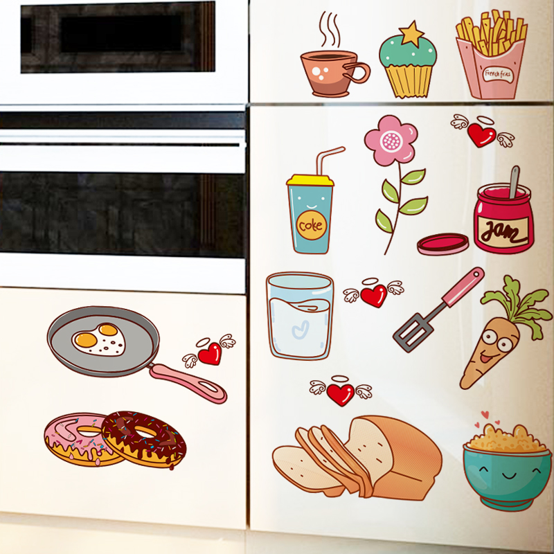 Buy Wall Stickers Restaurant Kitchen Food And Beverage Icon Fridge