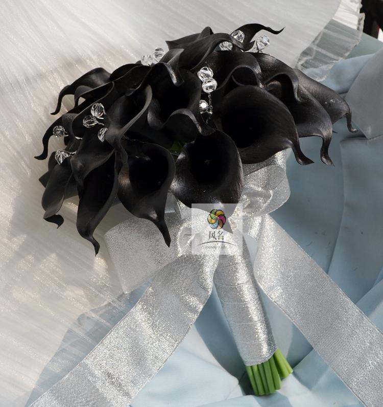 Wind Name Handmade Artificial Flowers Fl Black Calla