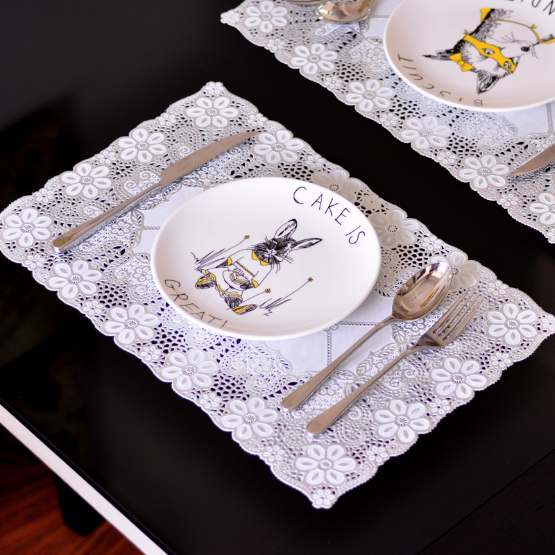 Buy Xinyi Euclidian Silver Hot Stamping Pvc Placemat Insulation
