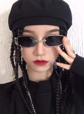 网红个性风街拍酷小方形太阳镜
