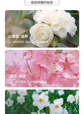 佩翘封面水润滋养山茶润唇膏包邮