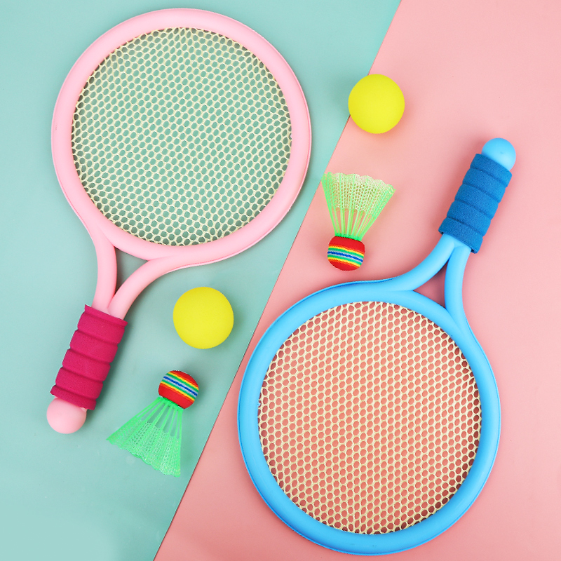 儿童羽毛球拍幼儿园女孩室内网球亲子互动2-3岁4宝宝礼物益智玩具 - 图0