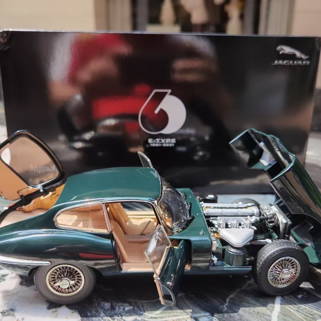 捷豹E车模 Kyosho京商1:18 JAGUAR E-Type老爷车合金汽车模型 - 图2