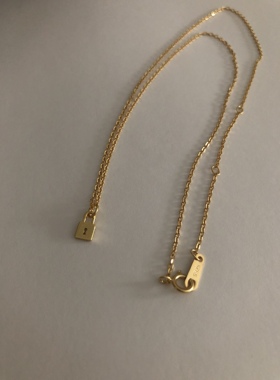 mini韩国冷淡风小锁头纯银项链