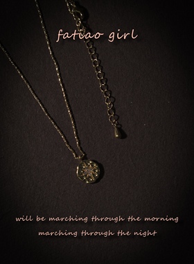 发条少女锁骨链小巧18k金