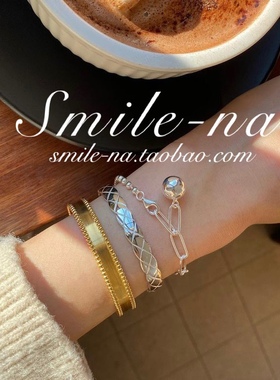 韩国进口小众设计师别针圆球手链