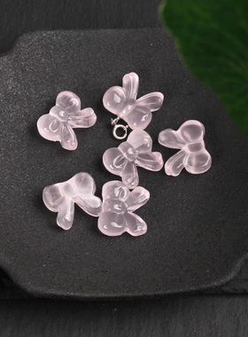 蝴蝶结吊坠万能扣diy项链公主