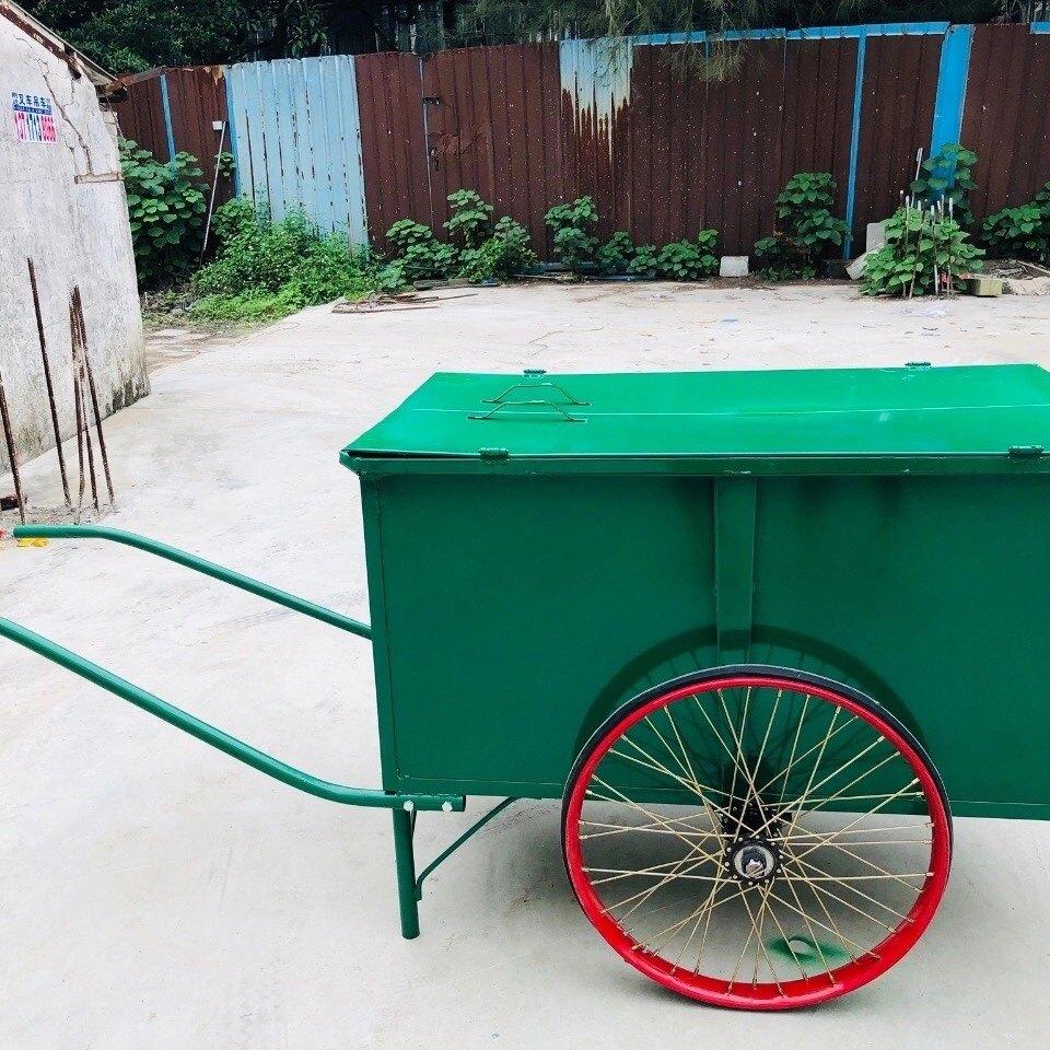 户外铁质人力手推垃圾车清洁保洁环卫车小区物业垃圾桶垃圾箱带盖,淘宝优惠券,粉丝福利购,淘宝优惠卷