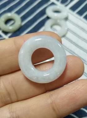 情侣玉环怀古风玉石平安扣送挂绳