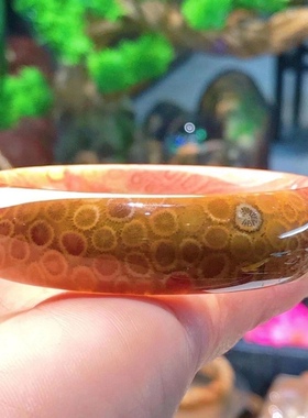 天然珊瑚玉冰彩吊坠手链