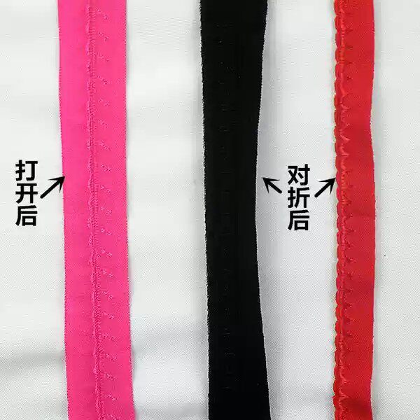 多色弹力包边1cm双层对折内衣内裤松紧包边条衣服花边滚边条辅料_虎窝淘