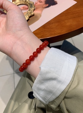 招财红玛瑙母亲节礼物送妈妈手串