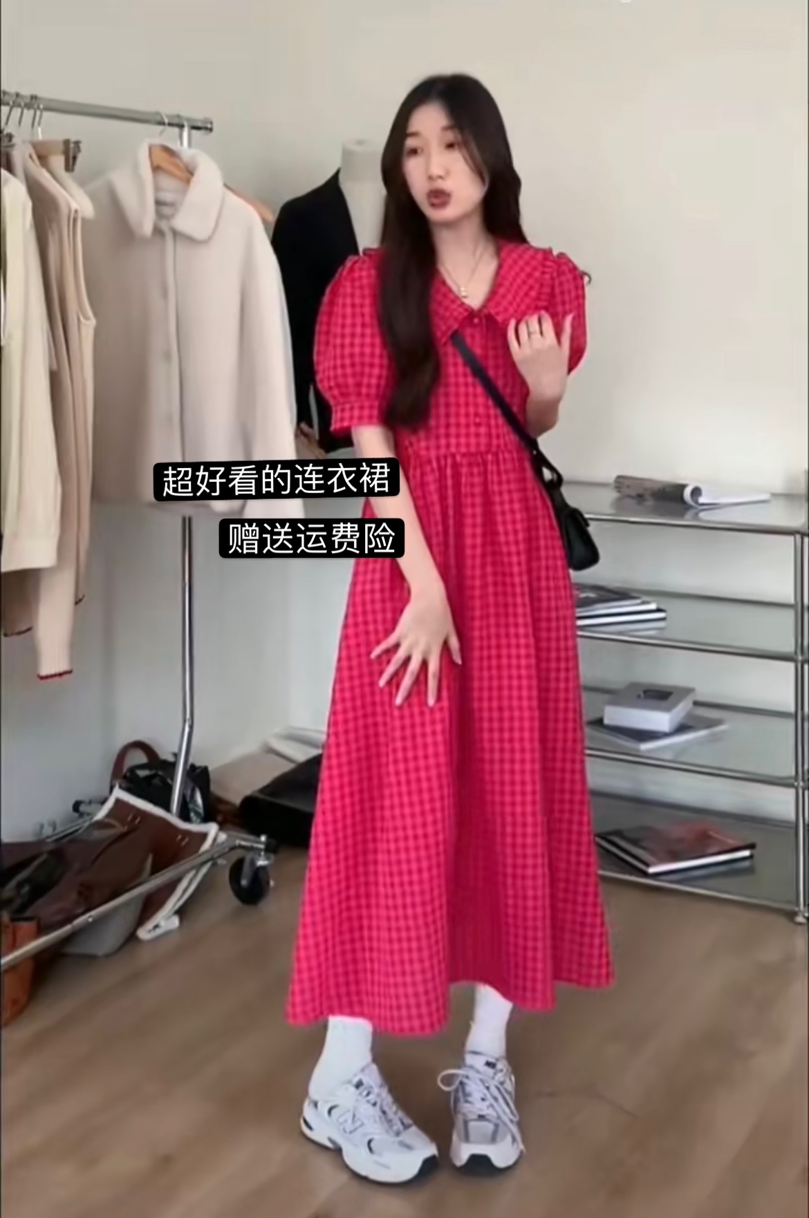  裙女夏玫红显白茶歇桔梗长裙子