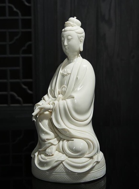 摆件观音佛像雕塑艺术风德化陶瓷
