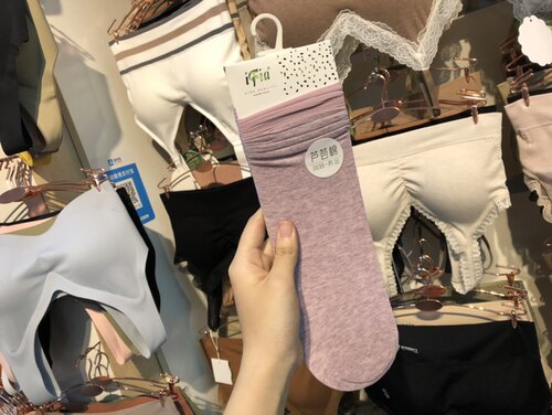 5双包邮丽菲扬iFia春夏季薄款韩国纯色卷边堆堆袜女ins潮袜中筒 - 图2