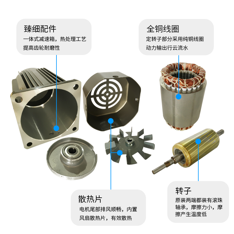 15W交流齿轮调速定速减速变频电机正反刹车22M0V/380V榻榻米升降-图2