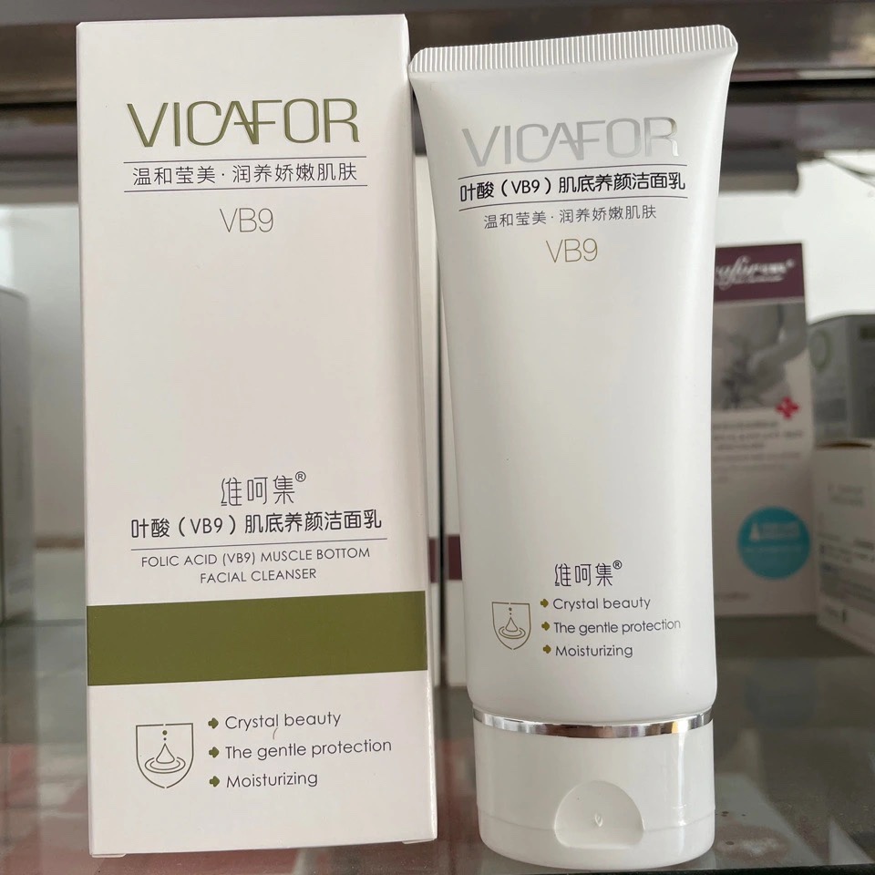 维呵集叶酸洁面乳叶酸(VB9)肌底养颜孕妇洗面奶深层洁肤100 ml-图0