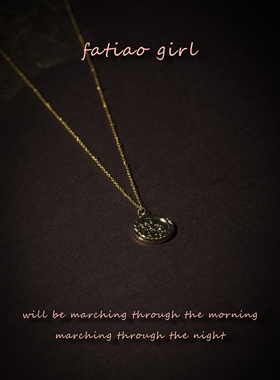 人像圆牌镀金法式欧美串珠项链