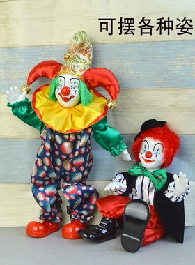 小丑陶瓷摆放美式客厅礼物纪念品