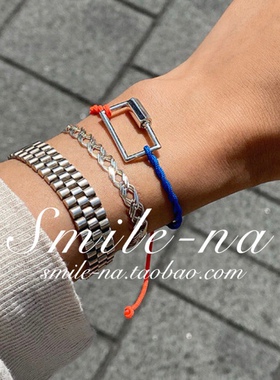 韩国东大门进口925绳子拼接吊坠