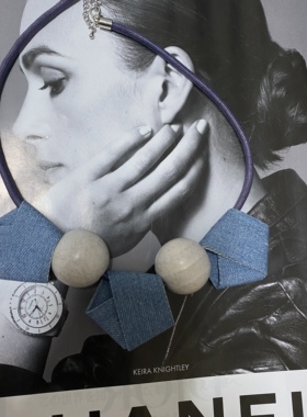 jinmuke耳饰品百搭牛仔单层项链