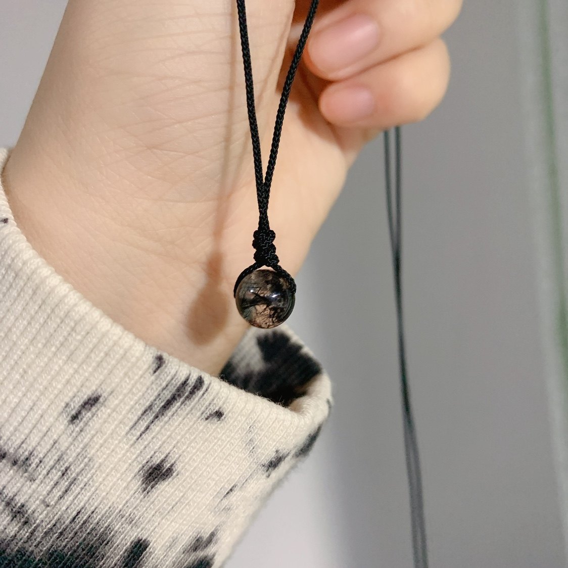 稀有水晶收藏级聚宝盆净透体黑发晶小灯泡编绳项链男女,淘宝优惠券,粉丝福利购,淘宝优惠卷