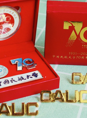 中国民航大学文创周边礼物CAUC胸针