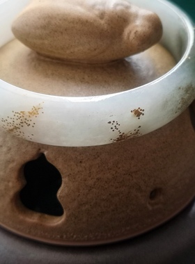 庄周梦蝶冰糯种水晶翡翠手镯