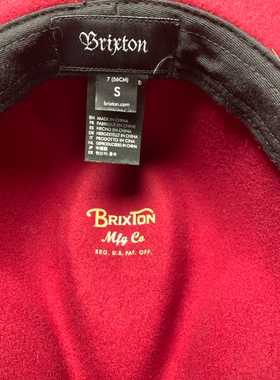 Brixtbrixton fedora红色帽型美，好搭，经典