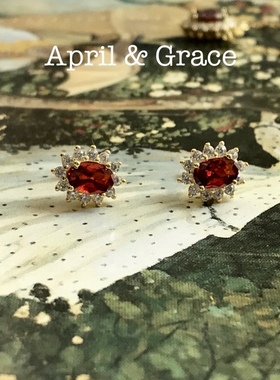 欧美红刚玉搭配银项链