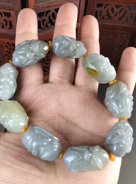 十八罗汉手链新疆和田玉籽料
