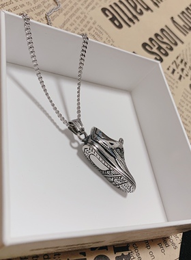 钛钢复古鞋子项链男潮酷不掉色