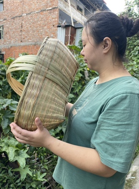 竹编手提篮菜篮子鸡蛋水果采摘