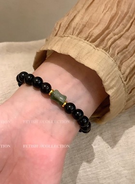 中式设计串珠豆豆手链复