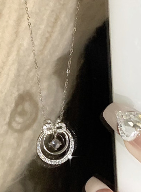 月光蝴蝶花环项链女ins轻