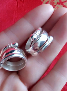 开口戒指足银999时尚个性情侣