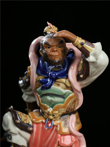 孙悟空齐天大圣猴子神像 石湾公仔陶瓷工艺品家居摆设厂家直销 汝 - 图2