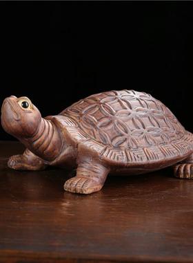 乌龟石湾公仔陶瓷中式鱼缸摆件