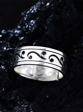 银饰品开口纯银复古开口可调节