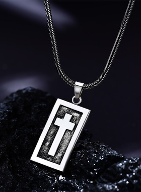 十字架挂件足银男女纯银古典吊坠