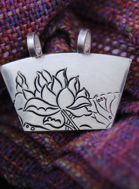 足银古法浮雕送女友挂件配饰吊坠