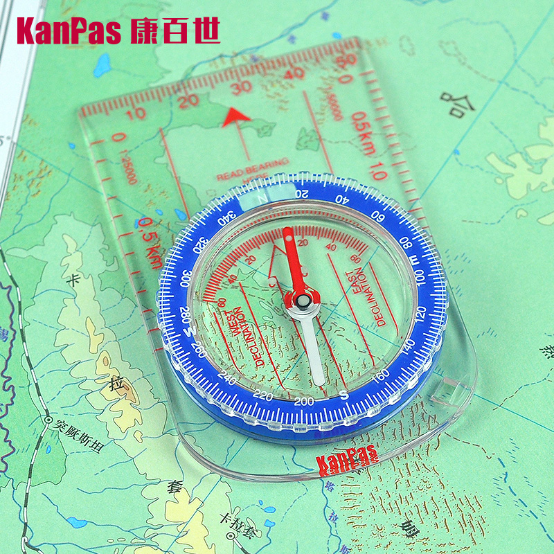 Kanpas指南针户外地图制图指北针定向越野指南针体育比例尺高精度-图0