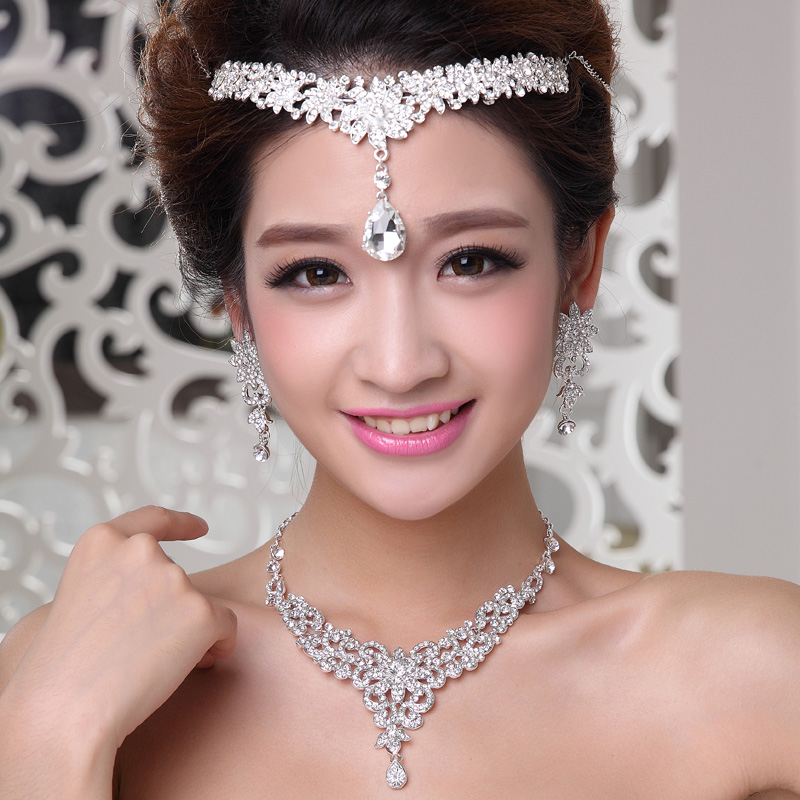 Buy The Bride Diamond Flower Head Hair Soft Chain Korean Short Hair